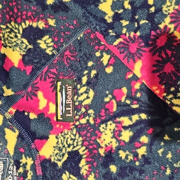 LLBean Girls Fleece Longsleeve Shirt, Multicolor, Size 10 / 12. - Picture 3 of 3